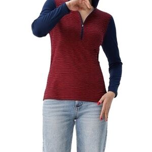 Patagonia Navy & Red Half Zip Pullover Size Large